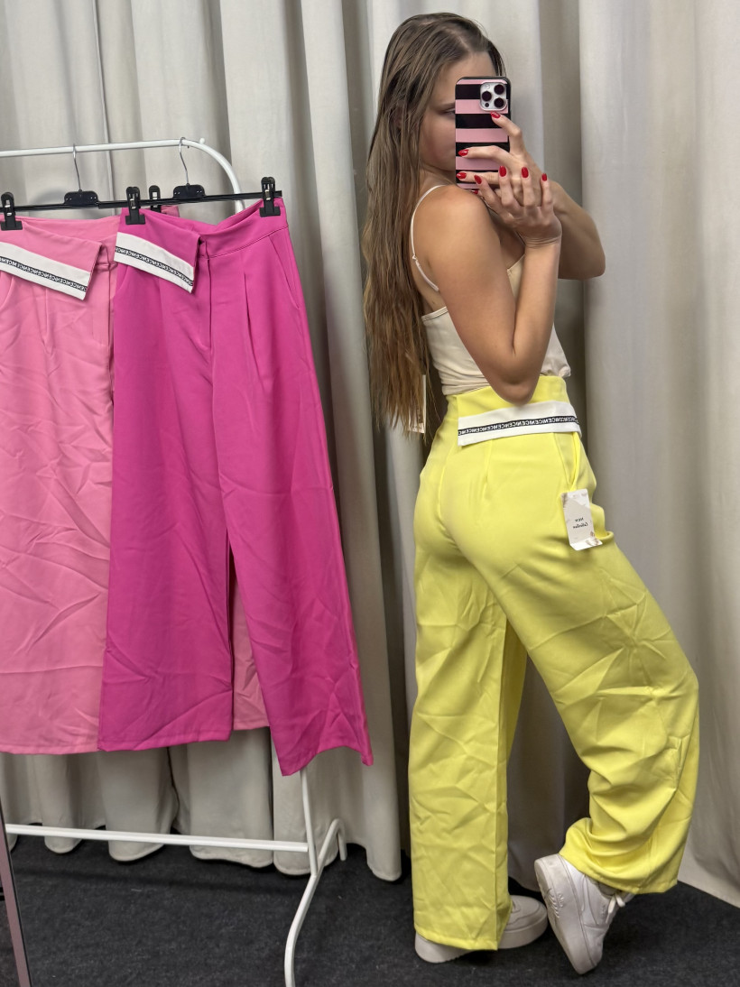 Spodnie eleganckie z napisem