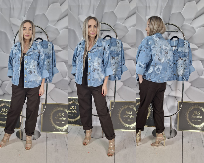 KATANA JEANSOWA W KWIATY 78261 / 27400 SWA LIVANS