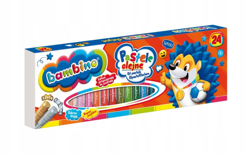Kredki Pastele Olejne Bambino Szkolne 24 Kolorów