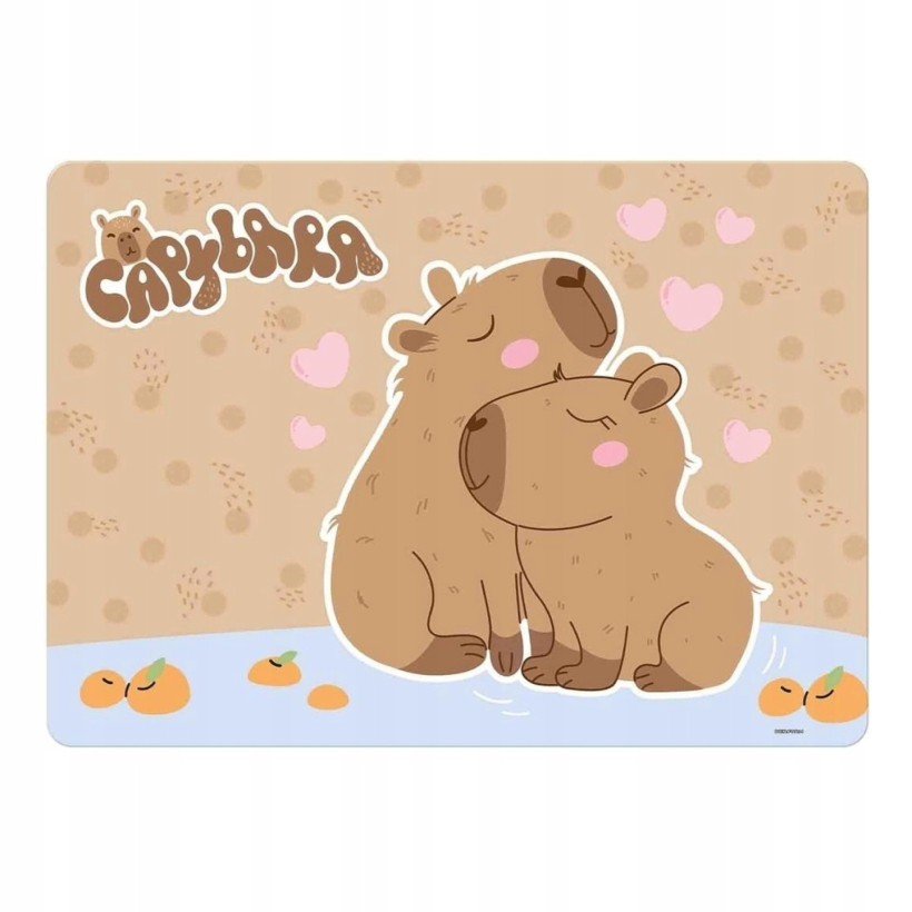 PODKŁADKA LAMINOWANA SZKOLNA NA BIURKO KAPIBARA CAPYBARA DERFORM