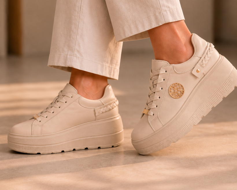 Sneakersy damskie GOODIN GD-XW-1038 platforma skóra