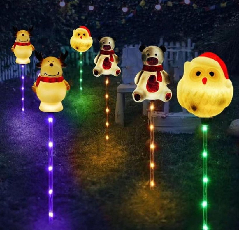 Solarny LED gruntowe lampki świąteczne 