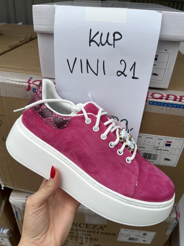 VINI 21 półbut vinceza zhi25-89104 fuksja skóra adik buła