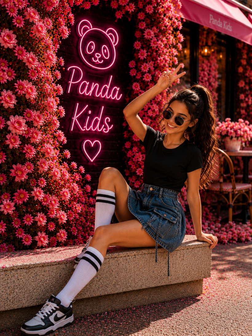 Spódnica jeans sznurki