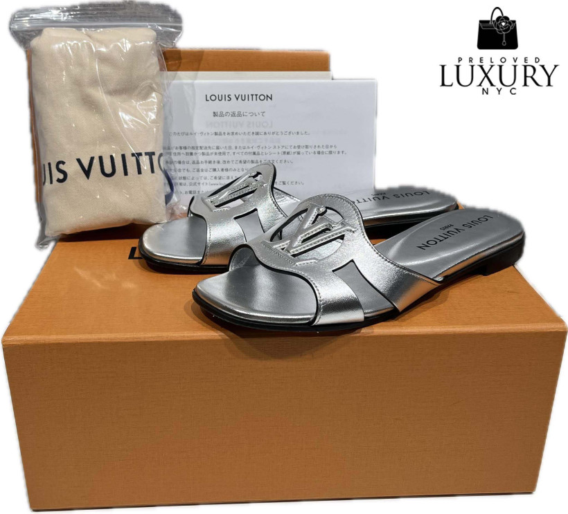 LOUIS VUITTON Isola Flat Mule Leather