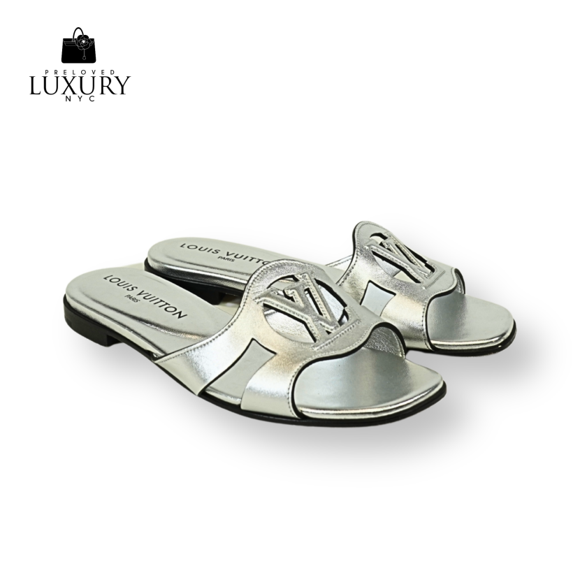 LOUIS VUITTON Isola Flat Mule Leather
