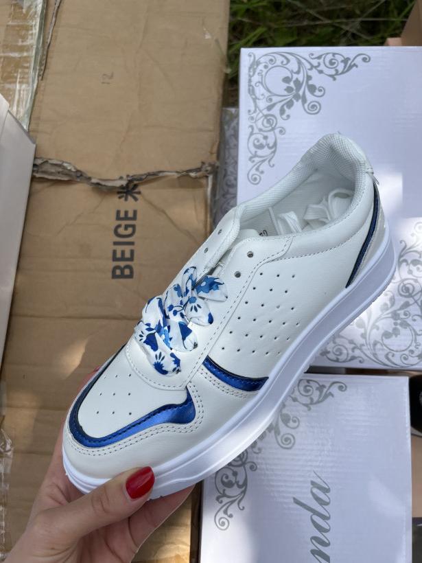 ADIDASY 17 renda 85-872 blue biały niebieski adik tasiemka sznurowka