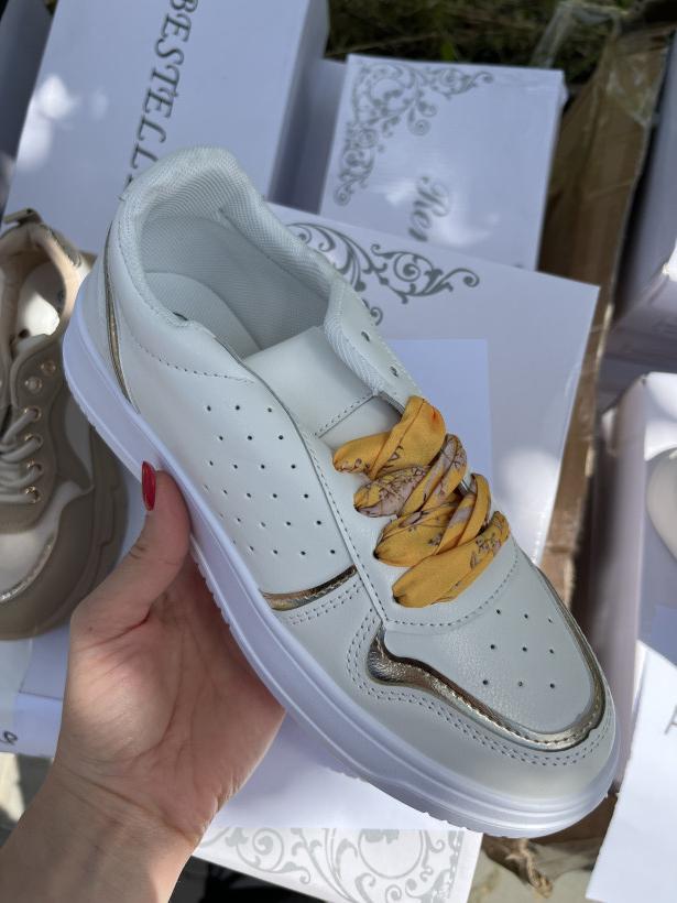 ADIDASY 21 renda 85-872 gold biały adik żółta sznurówka tasiemka