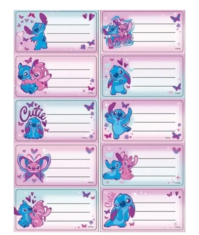 Naklejki na zeszyt Stitch 10szt