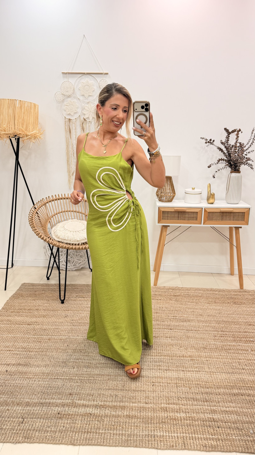 VESTIDO LINHO C/ ATILHO