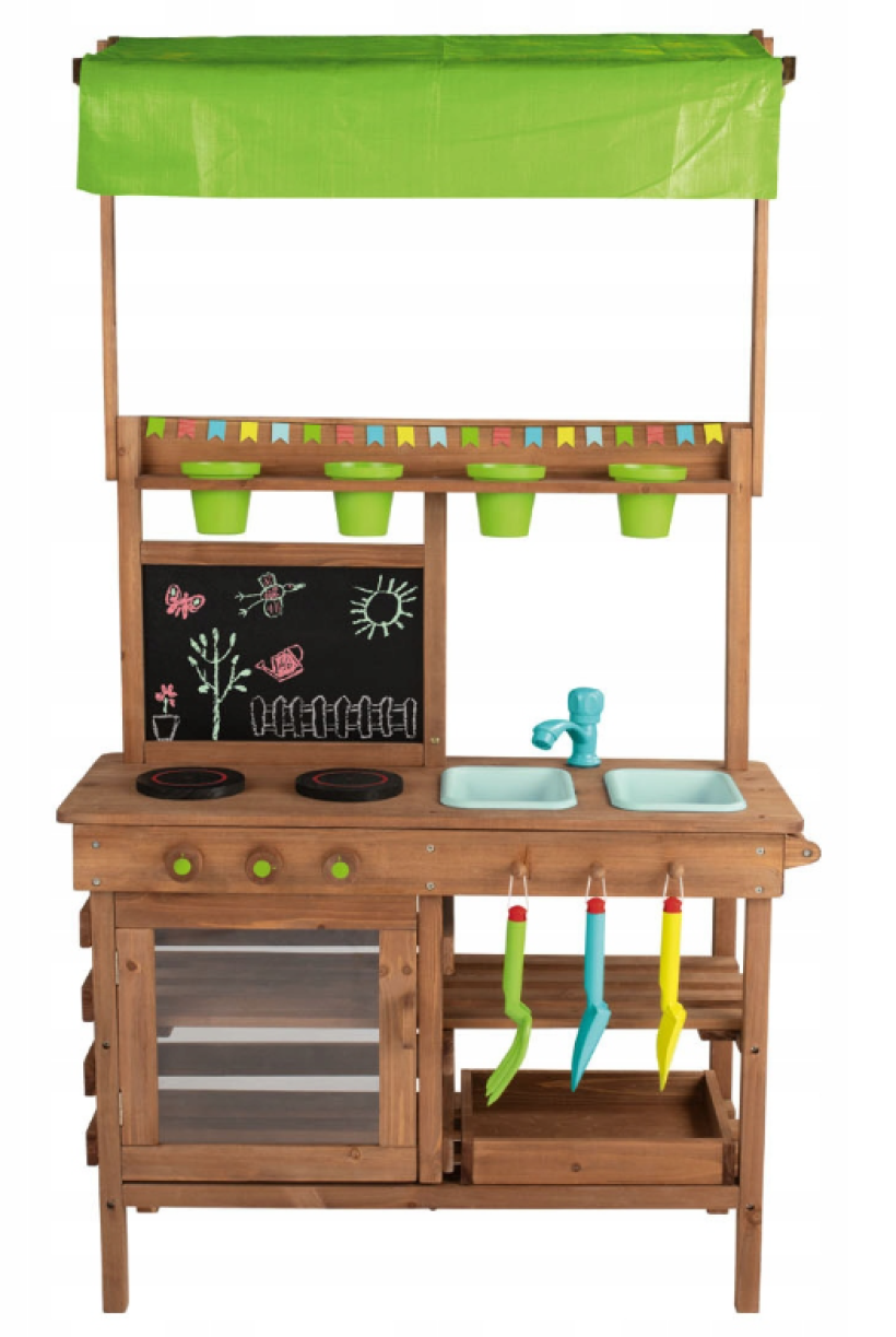 Ogródek - Drewniana kuchnia ogrodowa PlayTive – 77 × 50 × 135 cm