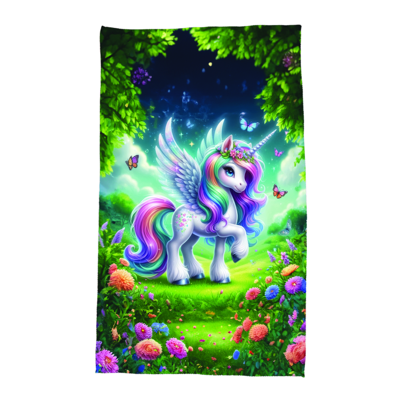 Ręcznik 140cm x 75cm z wzorem jednorożec