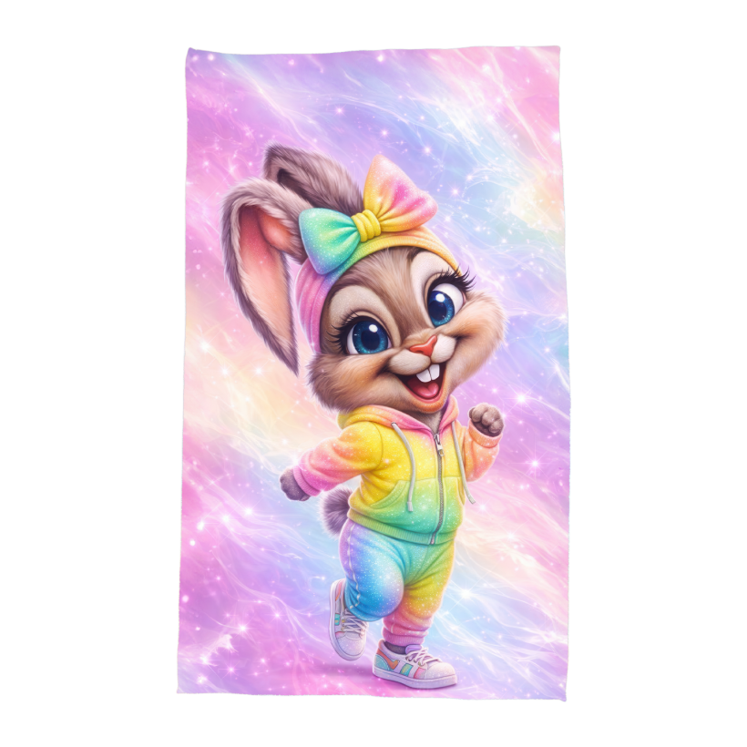 Ręcznik 140cm x 75cm z wzorem królik ombre