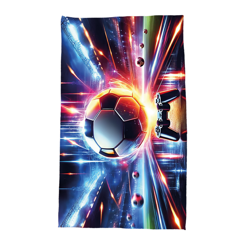 Ręcznik 140cm x 75cm z wzorem piłka stadion pad