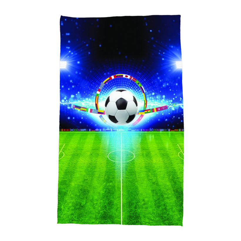 Ręcznik 140cm x 75cm z wzorem piłka na stadionie