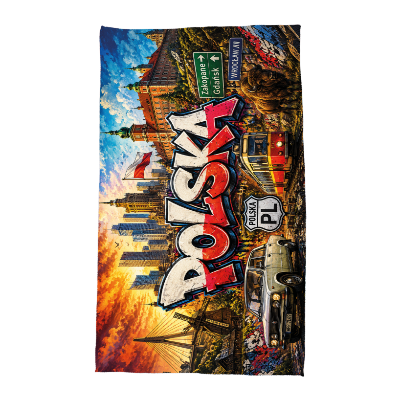 Ręcznik 140cm x 75cm z wzorem Polska