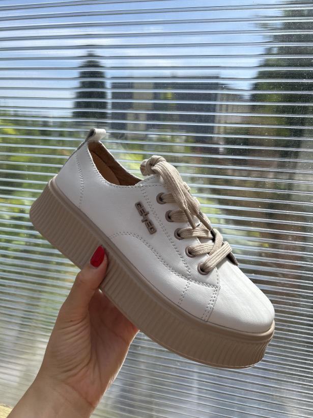 GEL 1 półbut gelteo m-031 white biały trampek na platformie