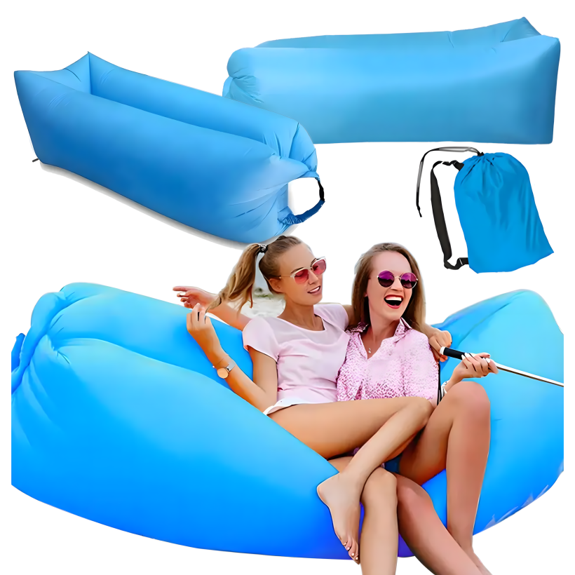 Nadmuchiwana sofa rozkładana na plaże materac leżak Lazy Bag torba 200x70cm