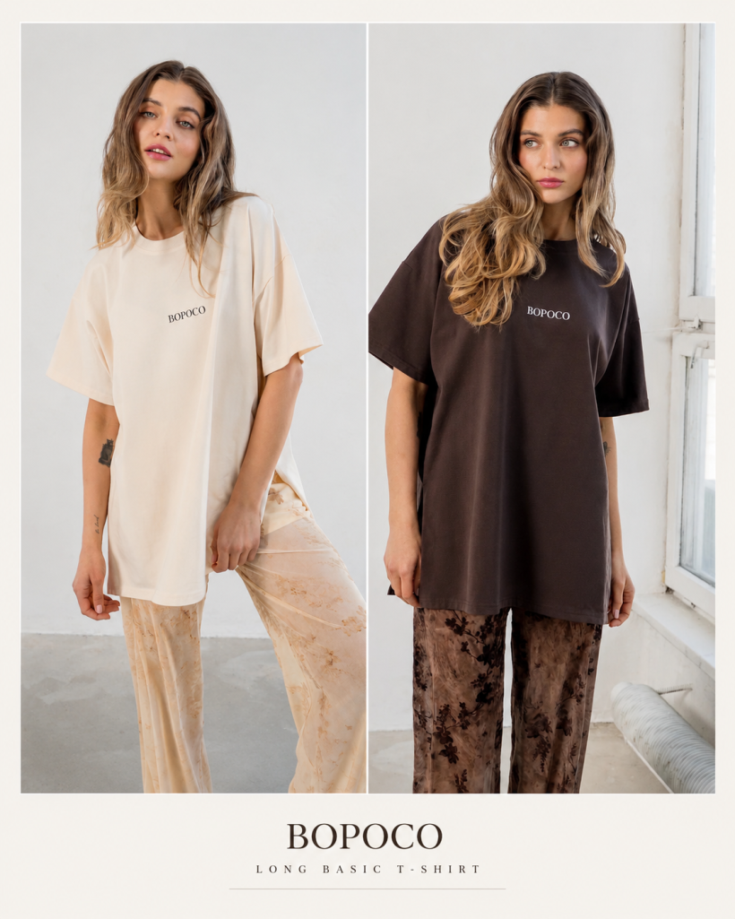 T-shirt Long Basic Bopoco