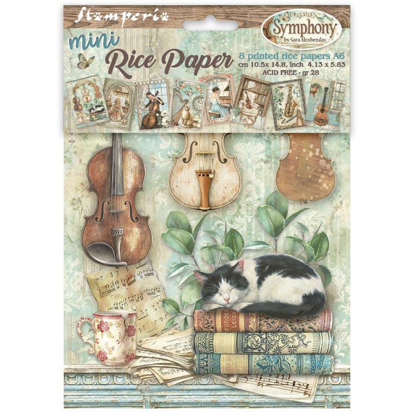 SET FORMATO DA 8 CARTA DI RISO A6 SYMPHONY