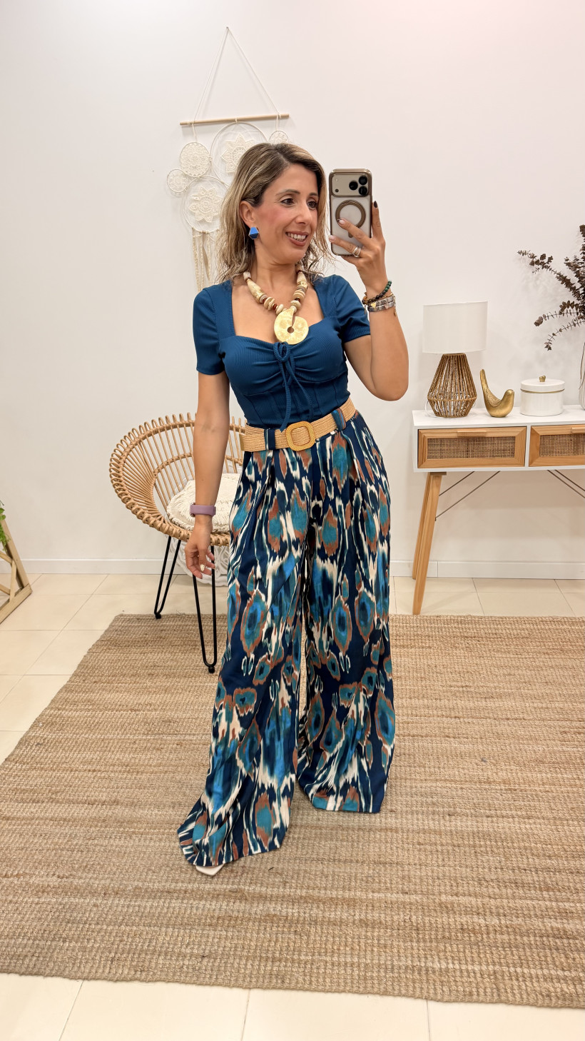 PANTALONA  ESTAMPADA C/CINTO