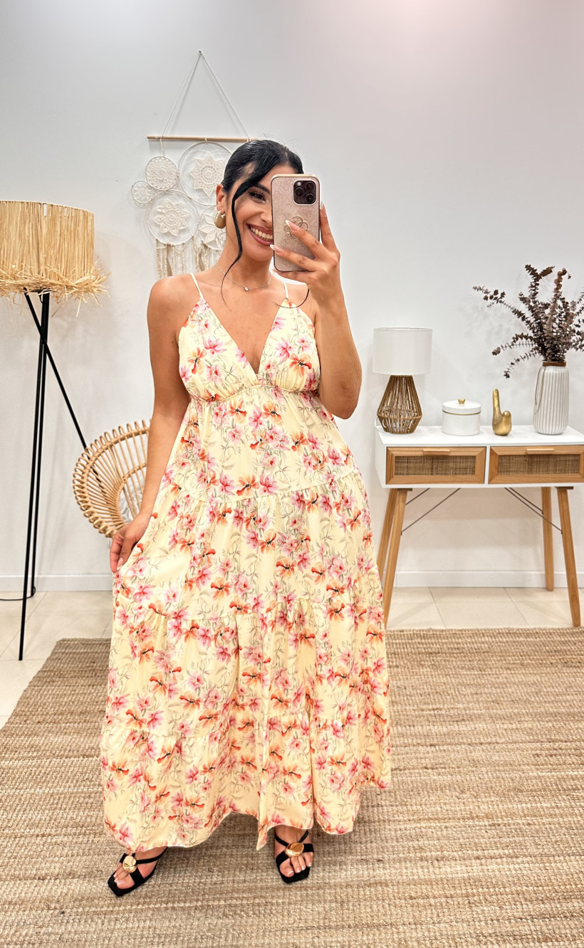 VESTIDO ALÇAS C/ FLORES