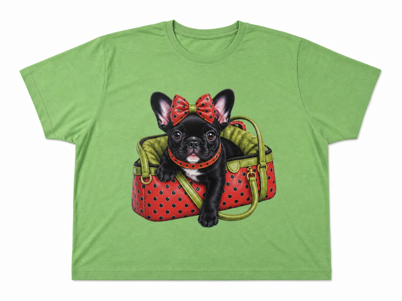 T-shirt buldog arbuzik limonka