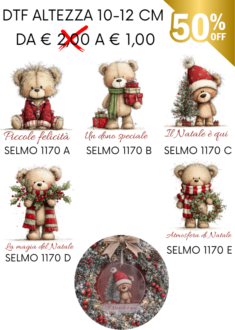 PROMO DTF ORSETTI NATALE 10-12 CM