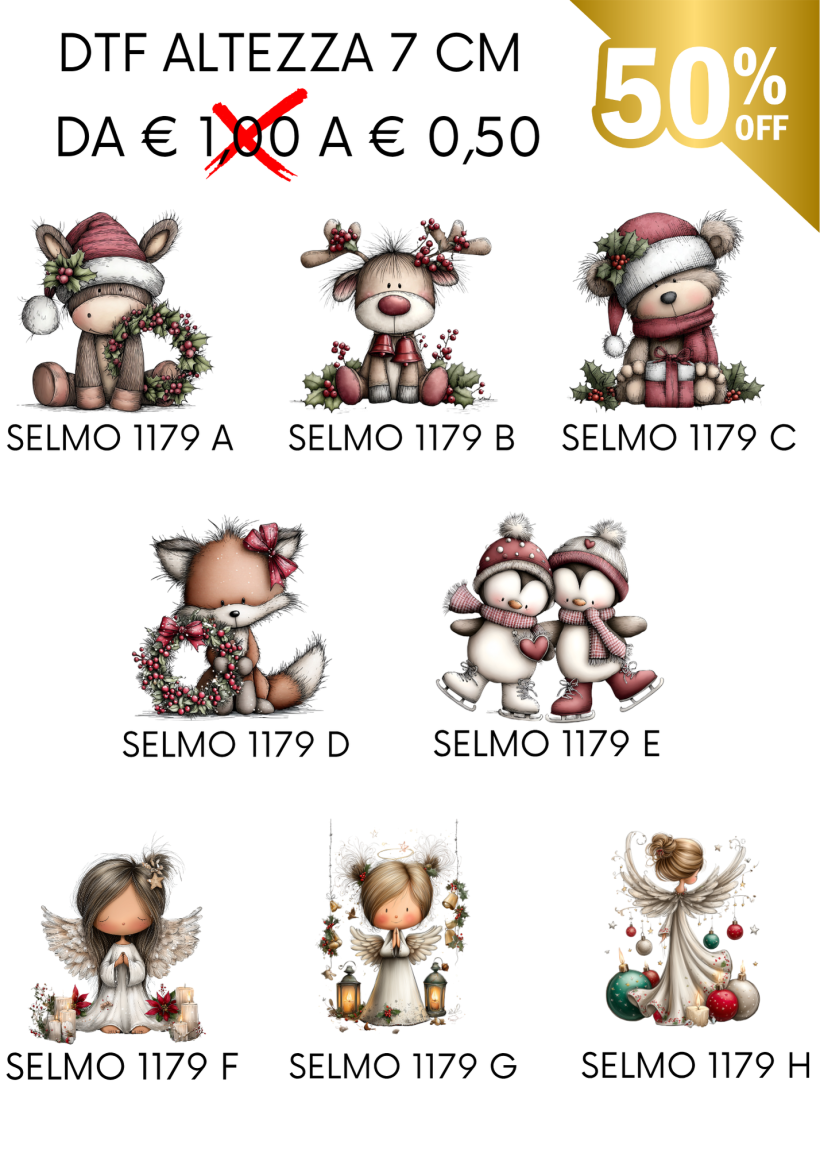 PROMO DTF NATALE MINI 7 CM