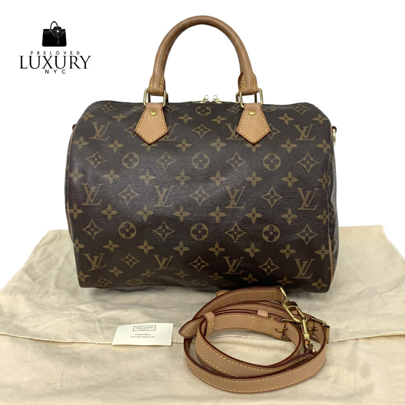 LOUIS VUITTON Leather Speedy 30 Bandoulière Bag