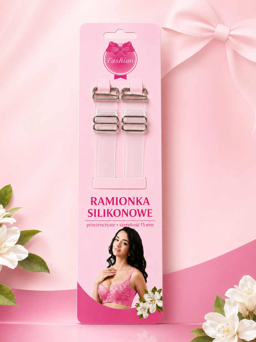 Ramionka SILIKONOWE przezroczyste 15 mm