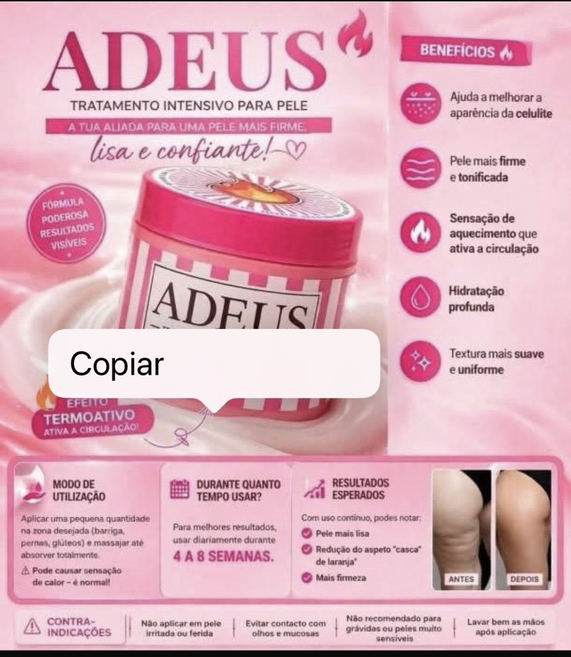 Creme do adeus 
