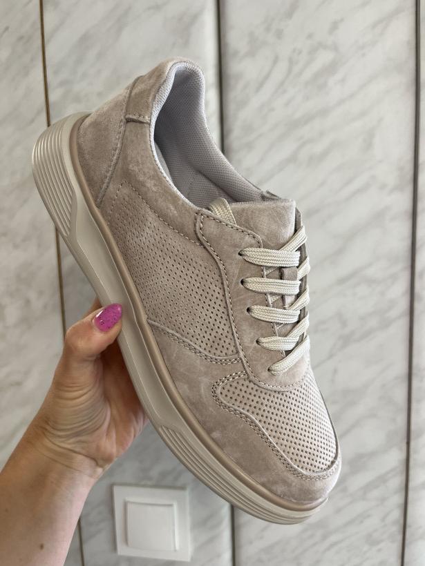 Plus 5 adidas samba beżowa zamsz dziurki Enplus FL987-3 Beige