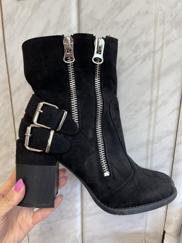 Jesień 1 Botek czarny z zamkami Bella Paris A5710A Black
