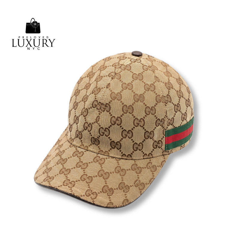 GUCCI GG Canvas Cap Brown