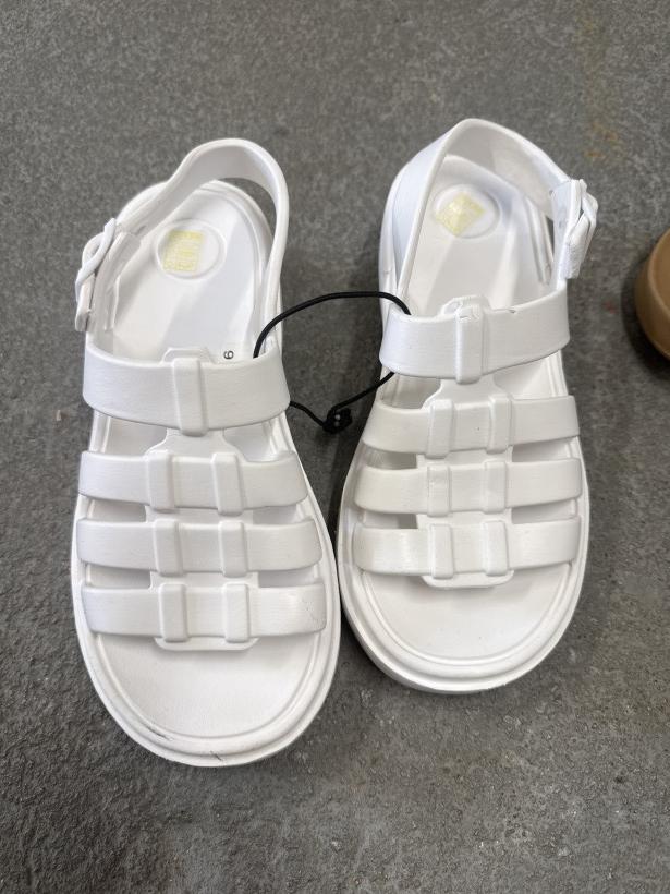 Pianka biała - piankowe sandale DM616 WHITE  