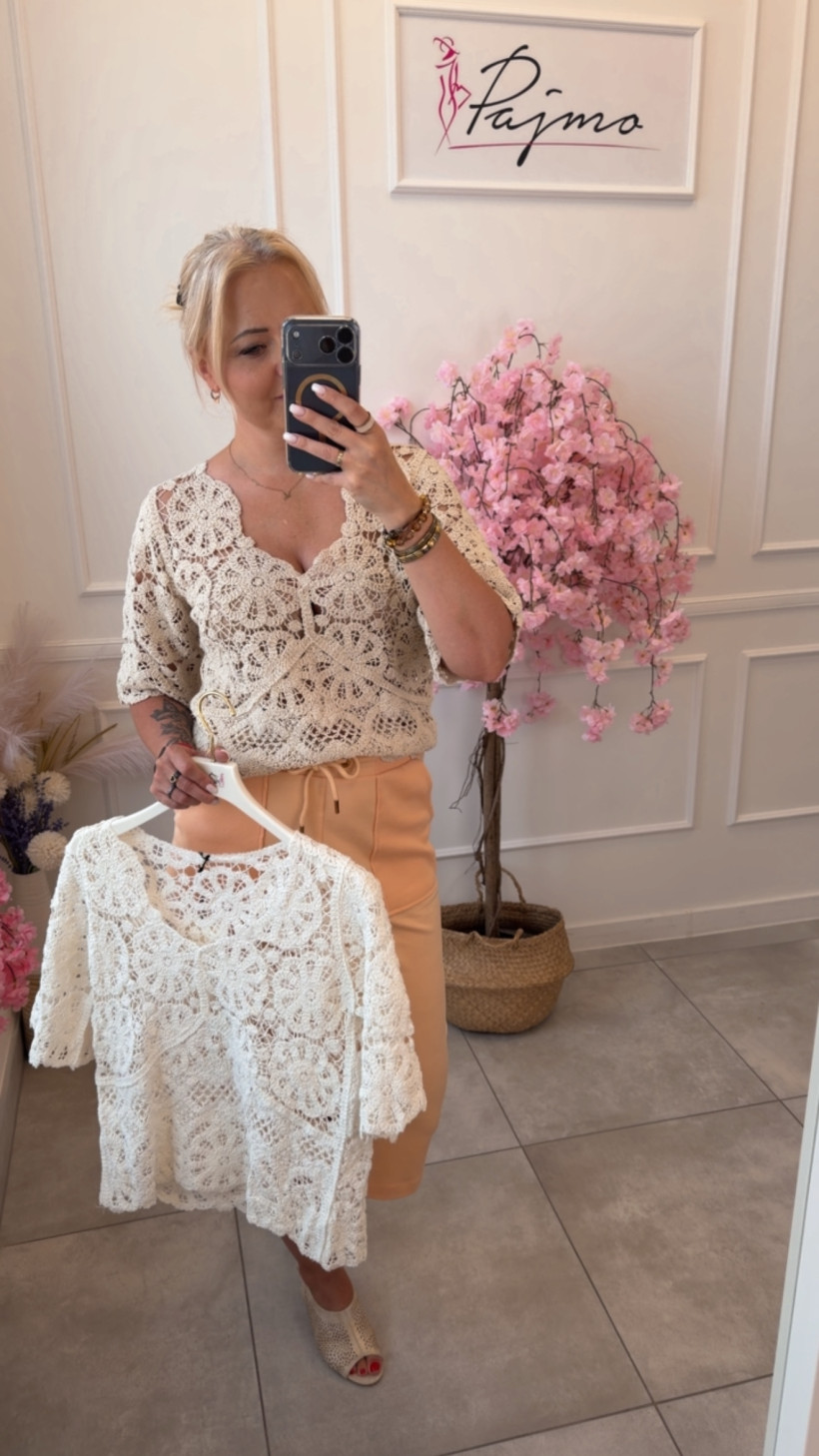 Bluzka boho ażurowa 15117