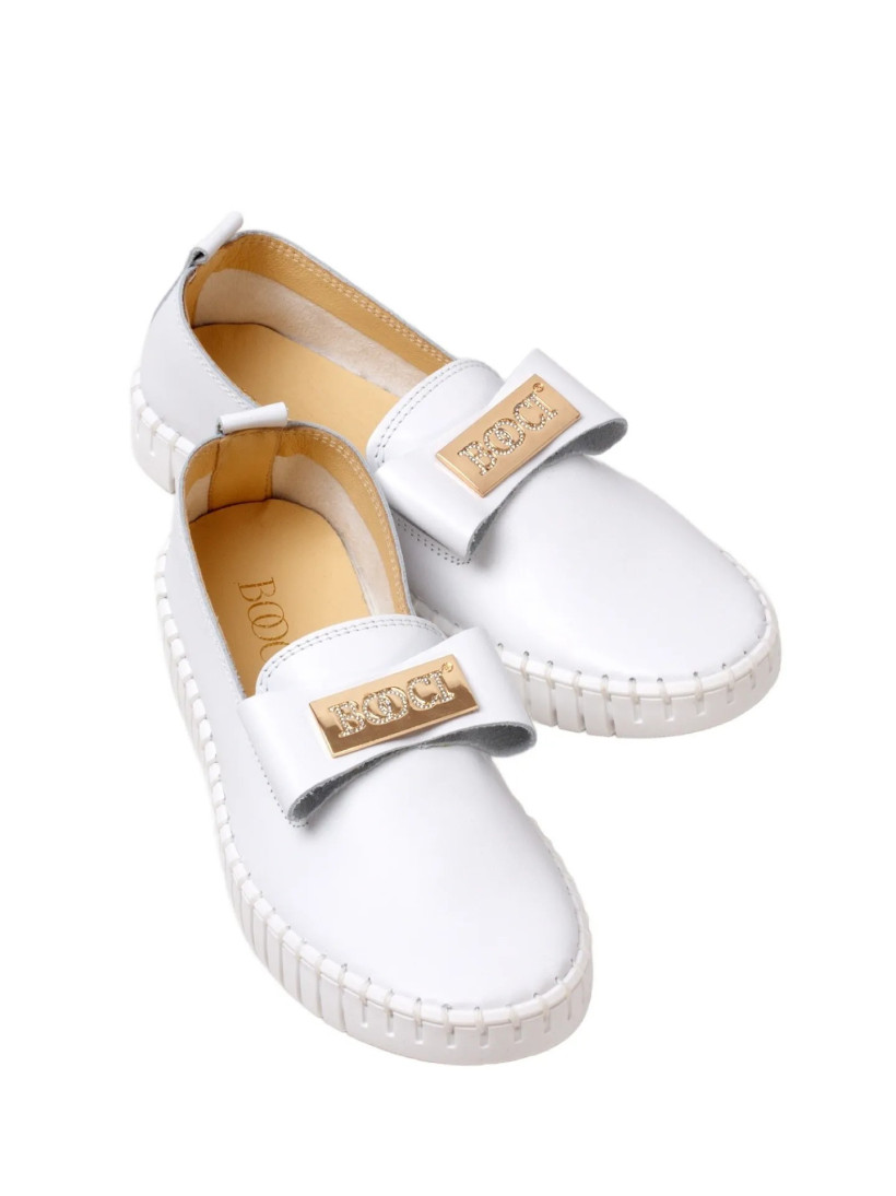 Buty Booci kokardka białe