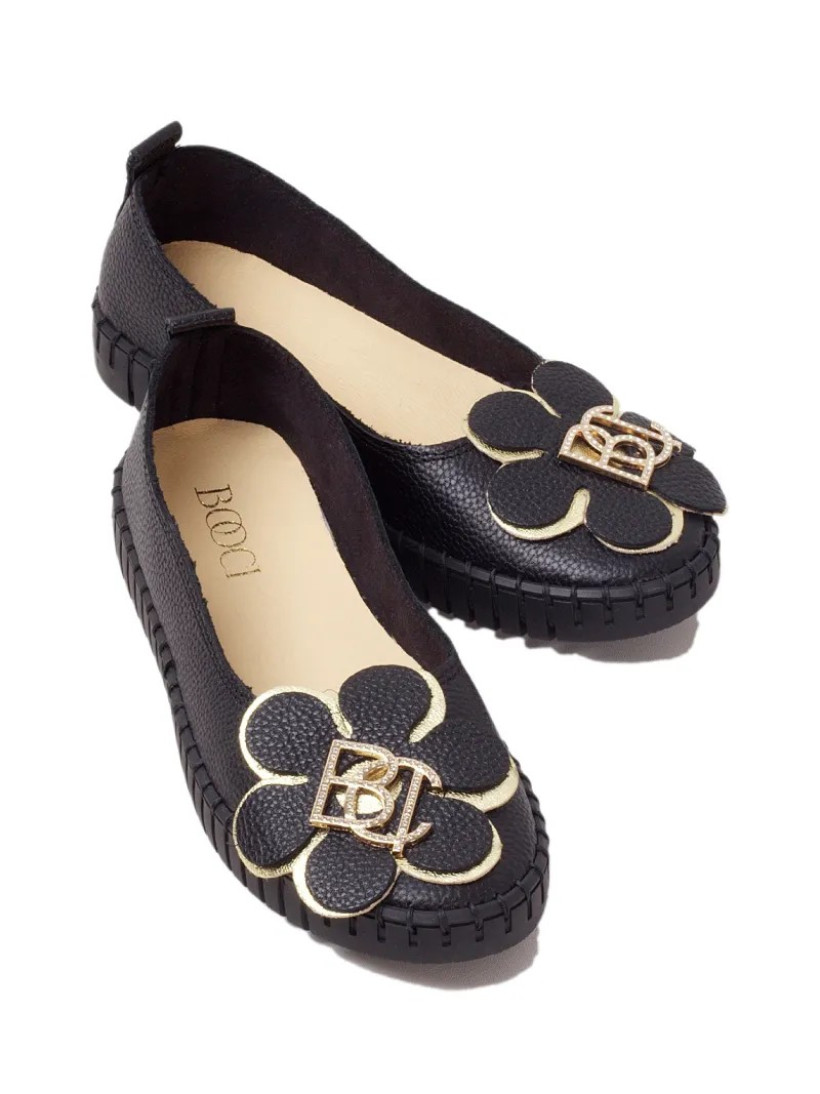 Buty Booci kwiatek czarny