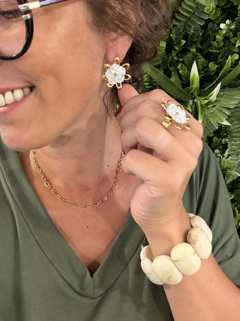 boucle d'oreille fleur 