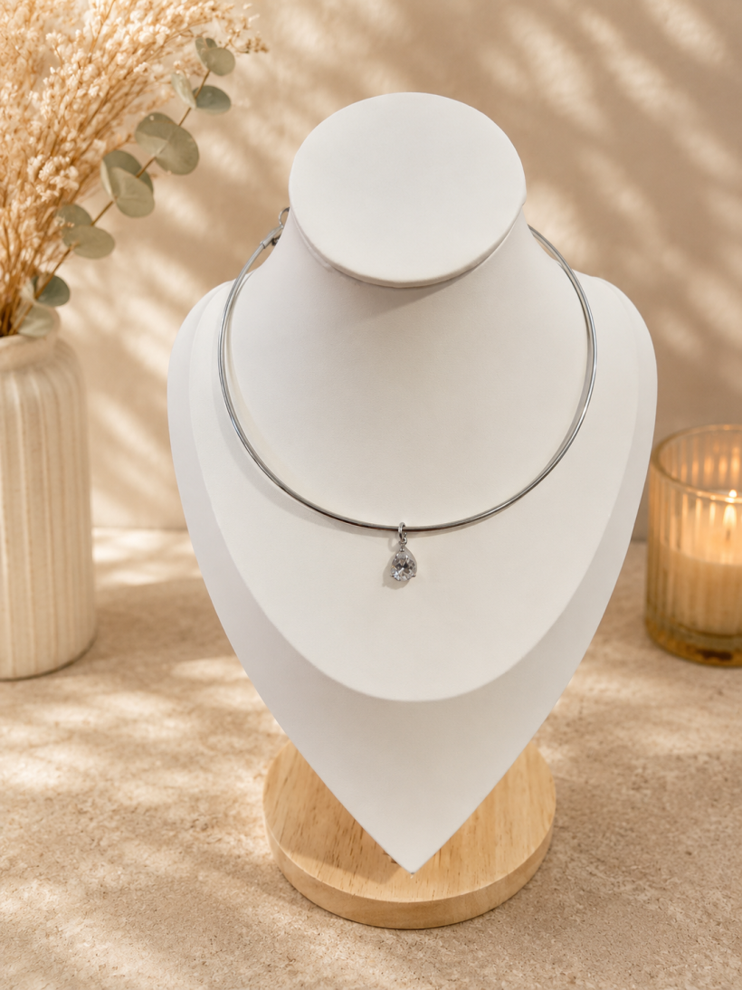 collier ras de cou goutte 