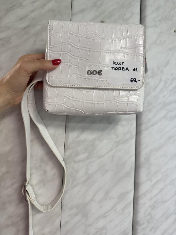 TORBA 11 goe znjj035 white biała krokodyl kwadratowa torebka