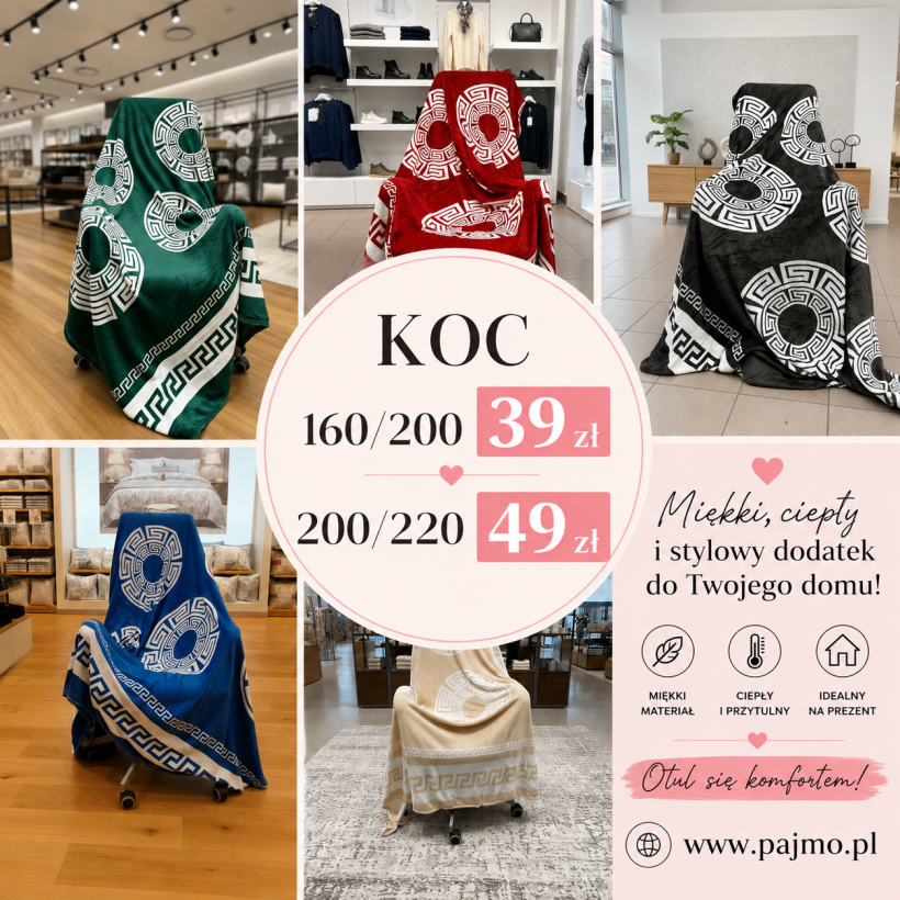 Koc wzory 160x200cm 15140