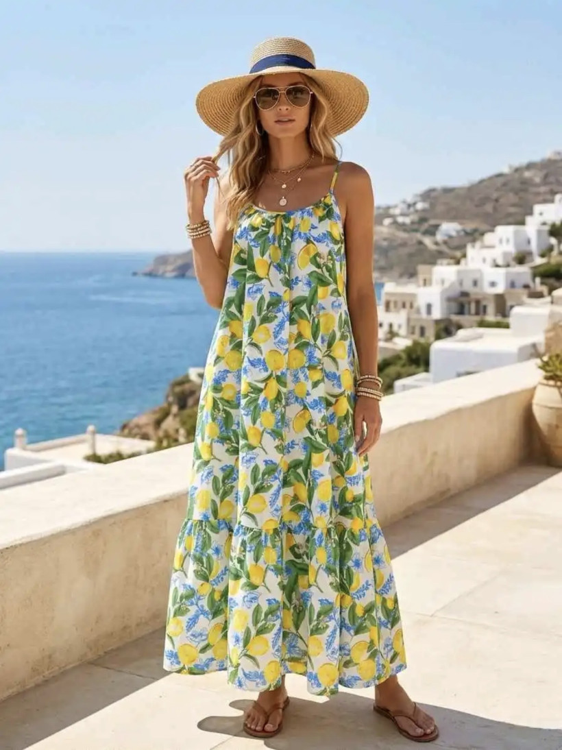 robe longue imprimé