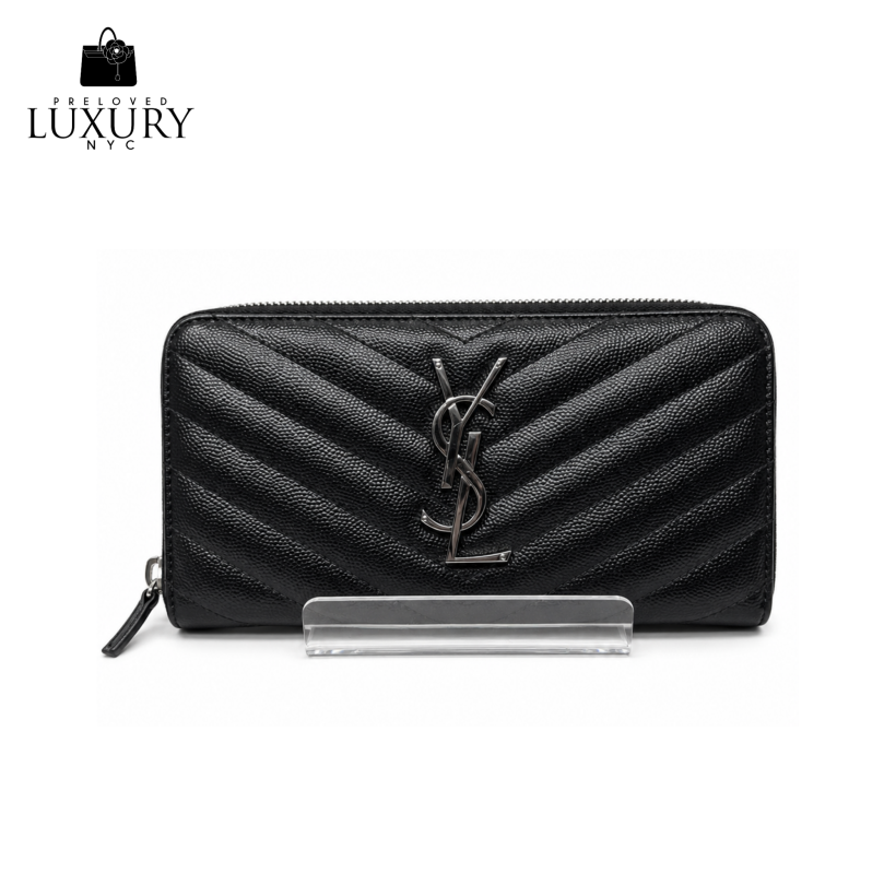 YVES SAINT LAURENT Black Long Wallet