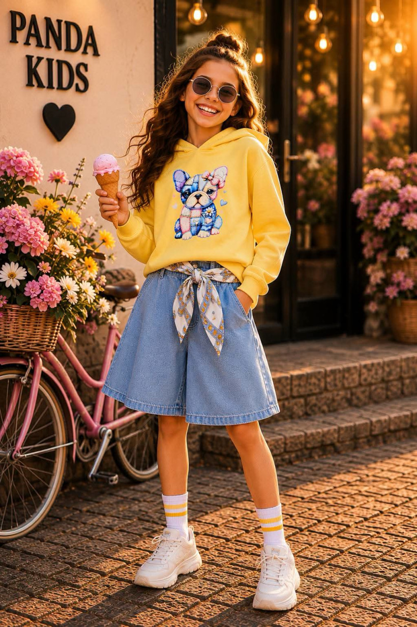 Bluza piesek żółta