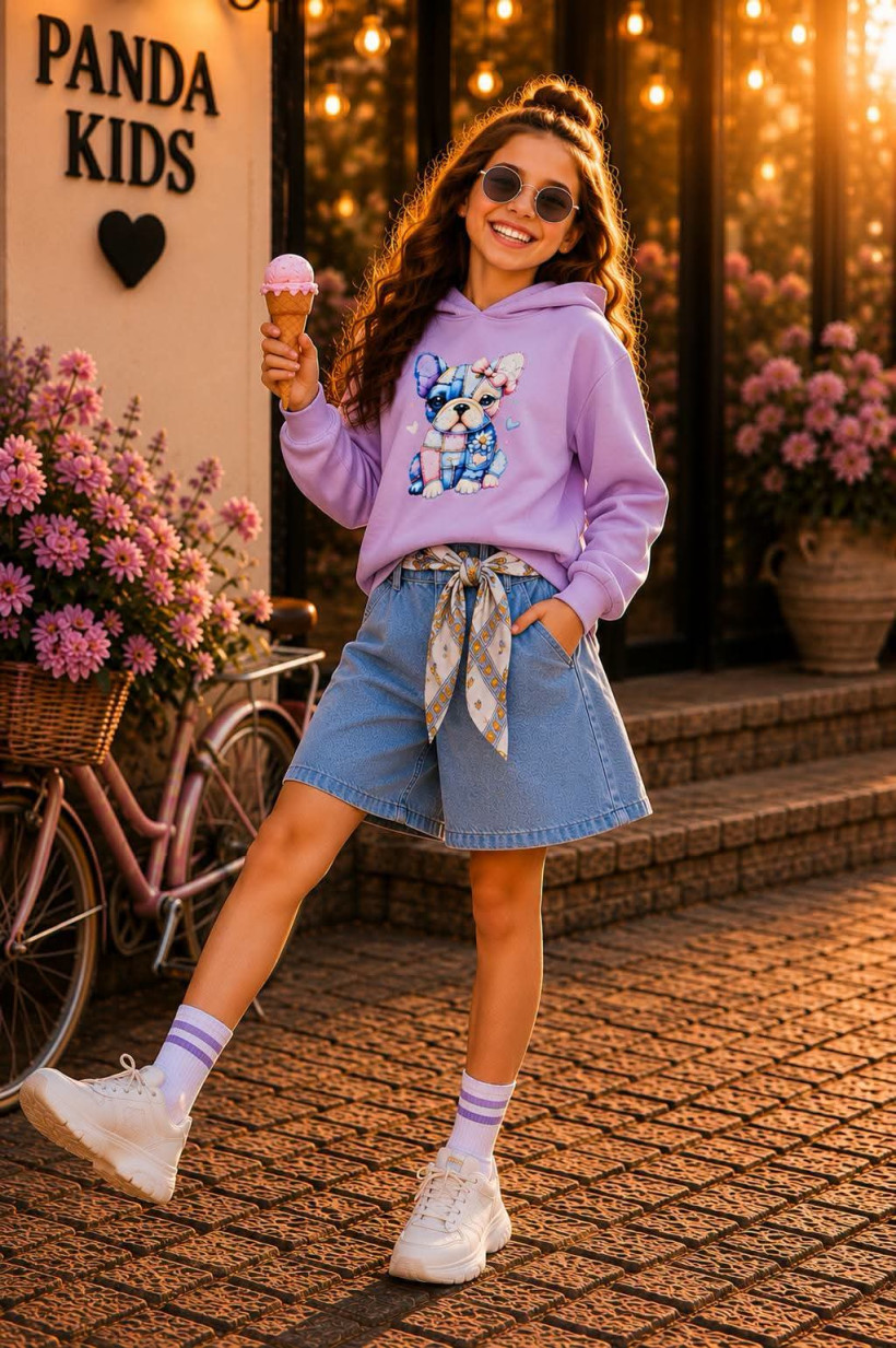Bluza piesek lila