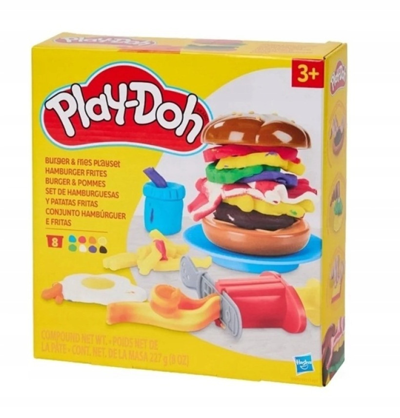 Zestaw Play-Doh Kitchen Creations Hamburger z frytkami 8 tubek 227 g