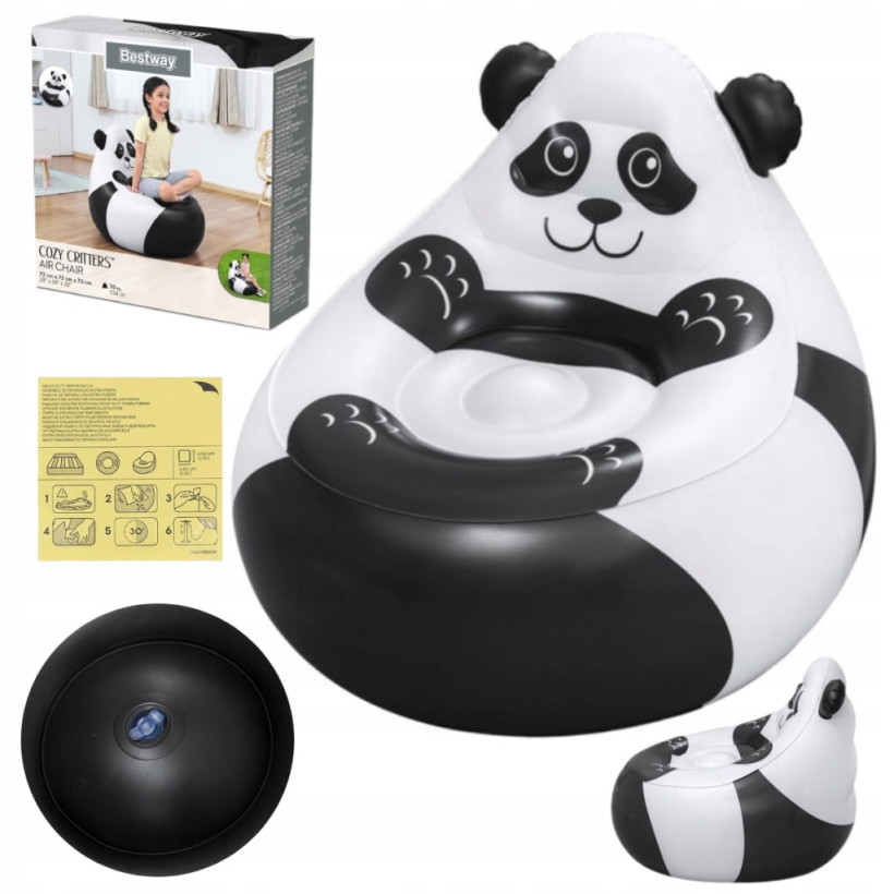 Dmuchany fotel PANDA 72x72x64 cm Bestway dmuchana pufa