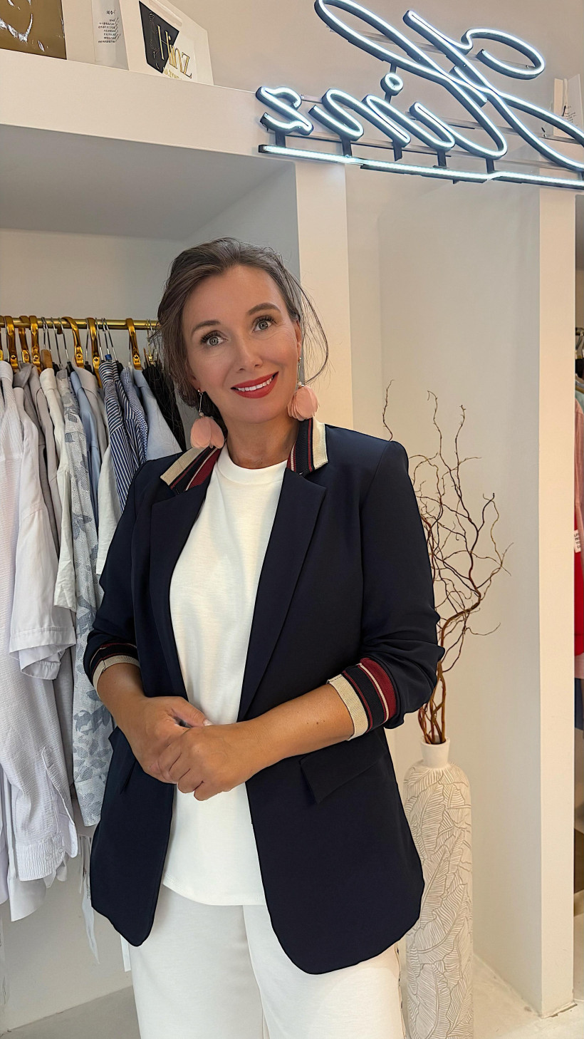 Żakiet granatowy sportowo/ elegancki 
